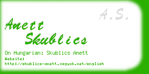 anett skublics business card